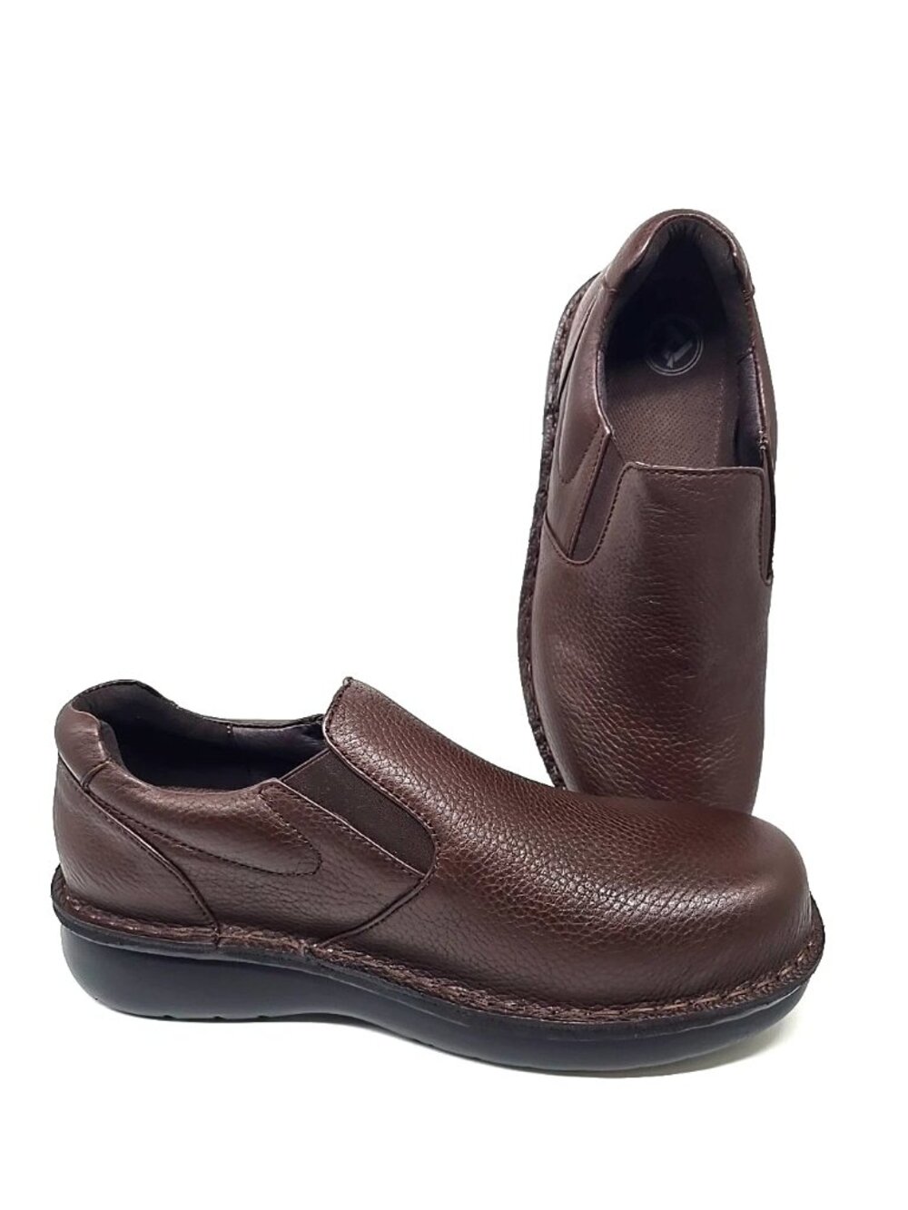 Propet Galway Walker Brown Leather Slip-on Loafer Shoes M4077 Men's Size 11 X3E